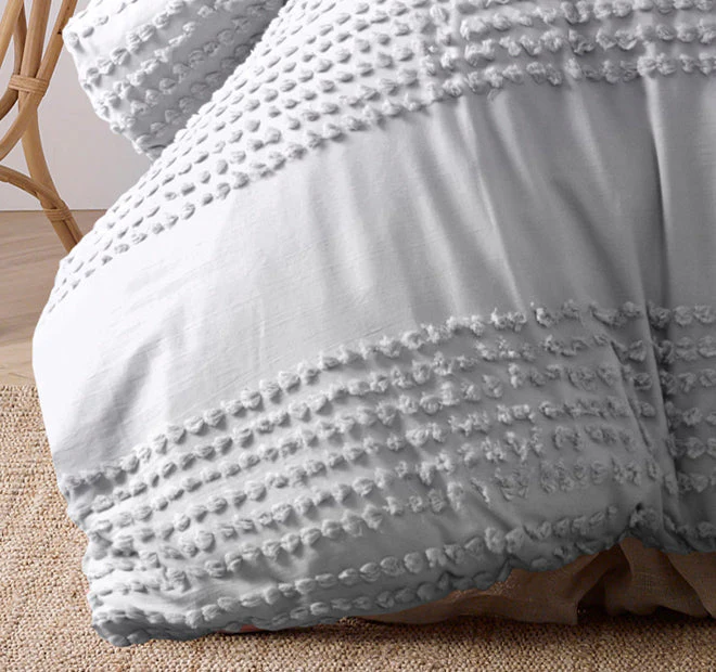 Betty Quilt Cover Set Range Silver - Image 3