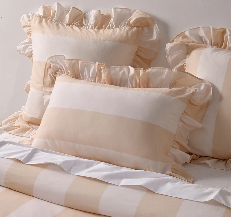 Candy Ruffle Quilt Cover Set Range Natural - Image 4