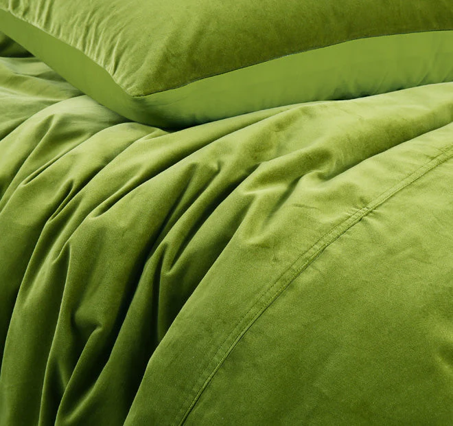 Cotton Velvet Quilt Cover Set Range Mossy Road - Image 2
