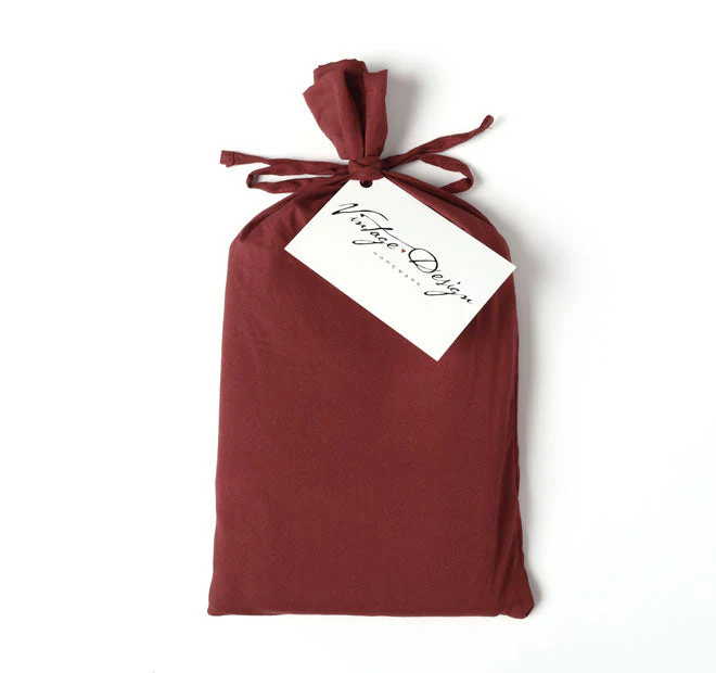 Cotton Velvet Quilt Cover Set Range Rouge - Image 5