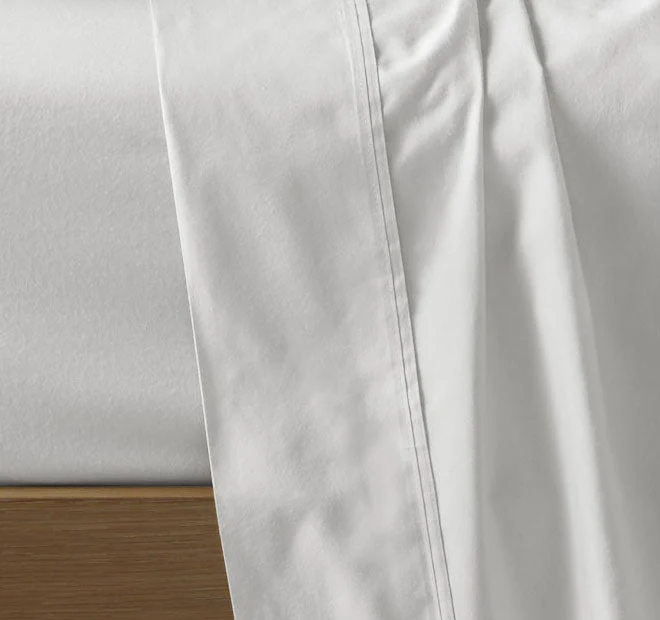Eucalyptus Cotton Sheet Set Range White - Image 3