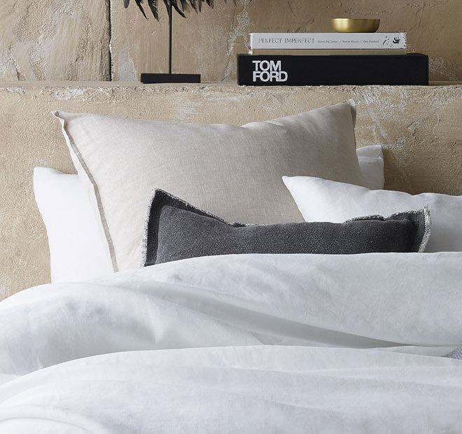 Hemp Quilt Cover Set Range White - Image 4
