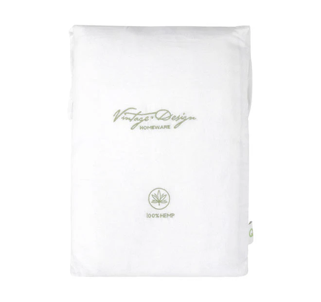 Hemp Quilt Cover Set Range White - Image 5