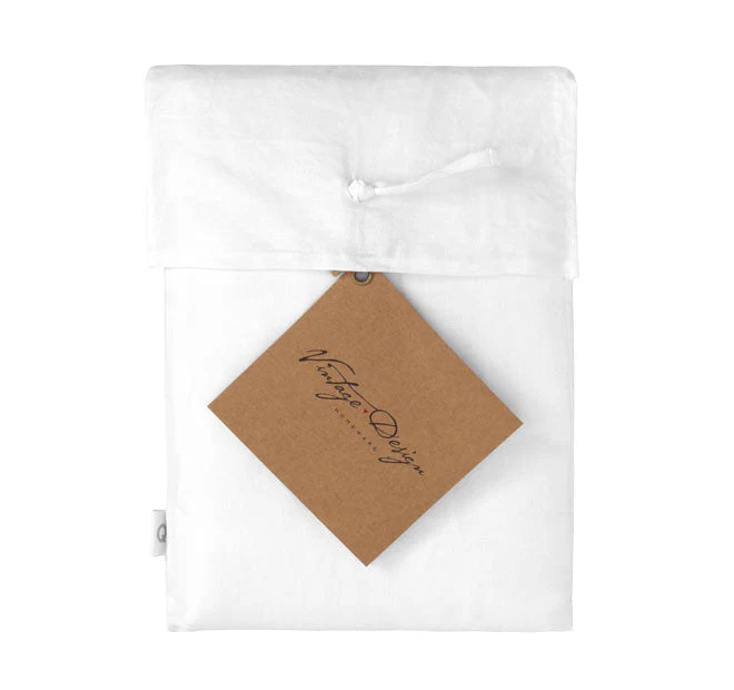 Hemp Quilt Cover Set Range White - Image 6