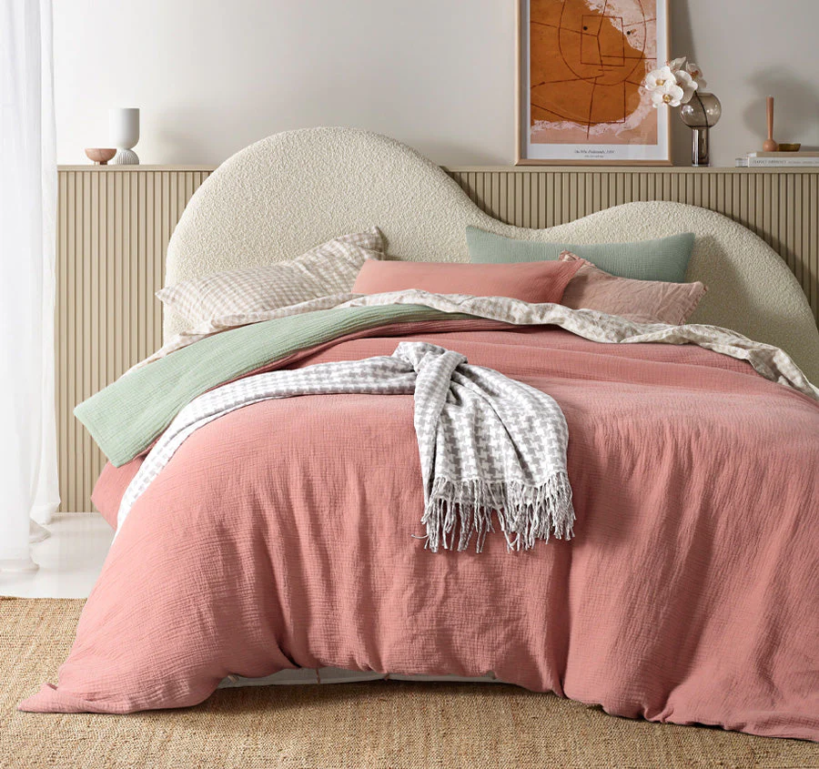 Hugo Reversible Quilt Cover Set Range Sage and Clay - Image 2