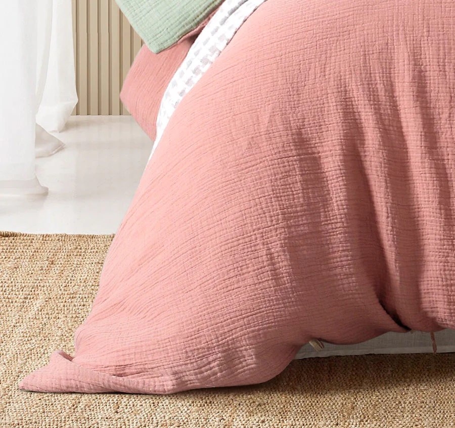 Hugo Reversible Quilt Cover Set Range Sage and Clay - Image 6