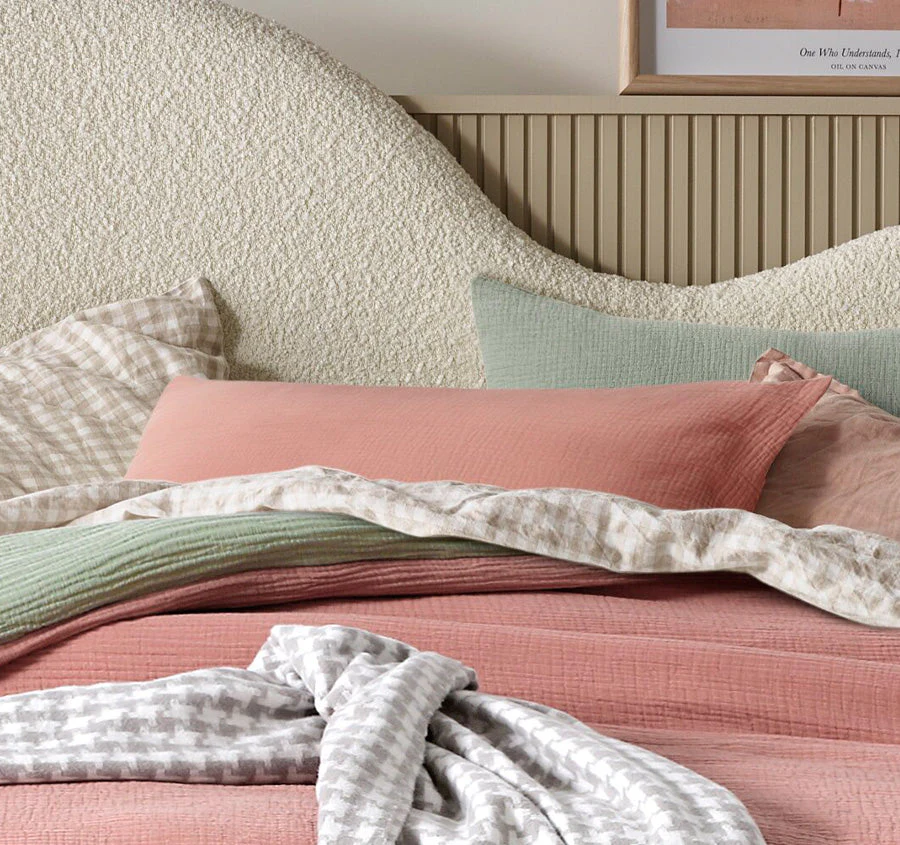 Hugo Reversible Quilt Cover Set Range Sage and Clay - Image 8