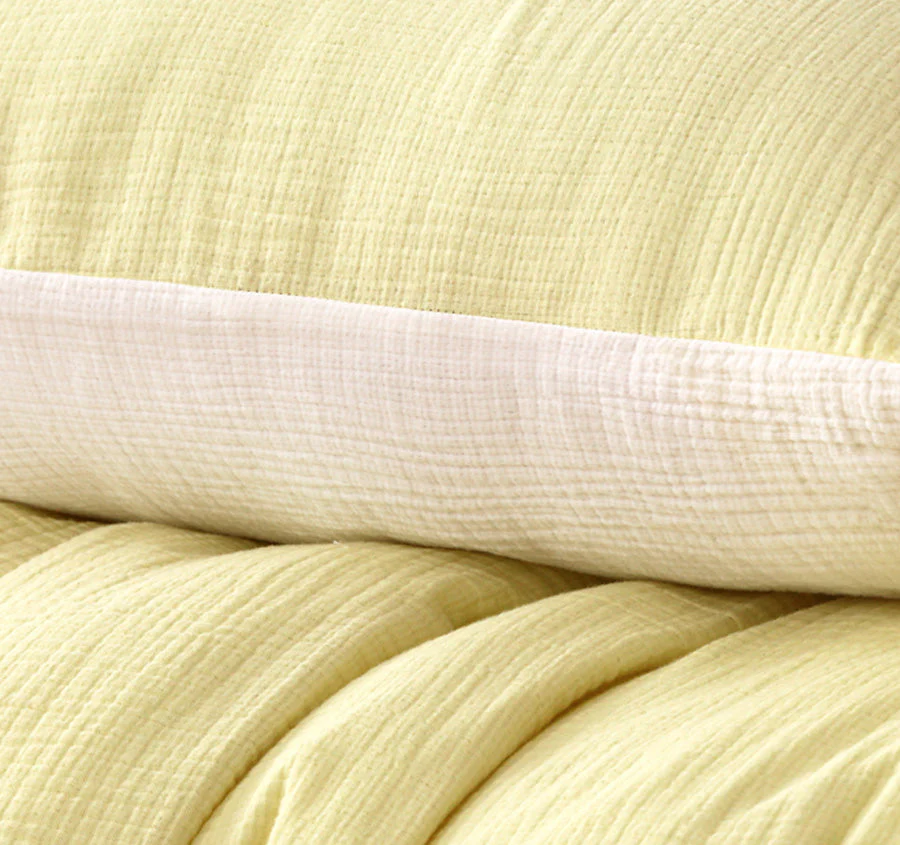 Hugo Reversible Quilt Cover Set Range White and Butter - Image 4