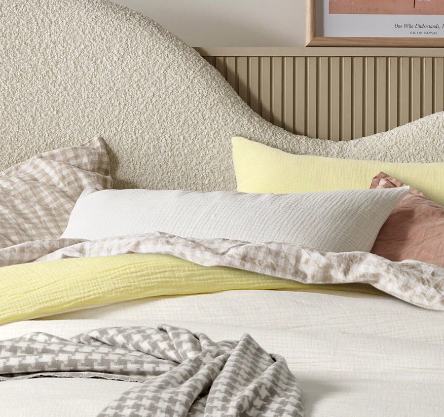 Hugo Reversible Quilt Cover Set Range White and Butter - Image 9