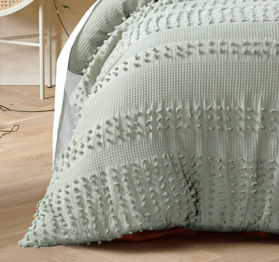 Luca Quilt Cover Set Range Sage - Image 3