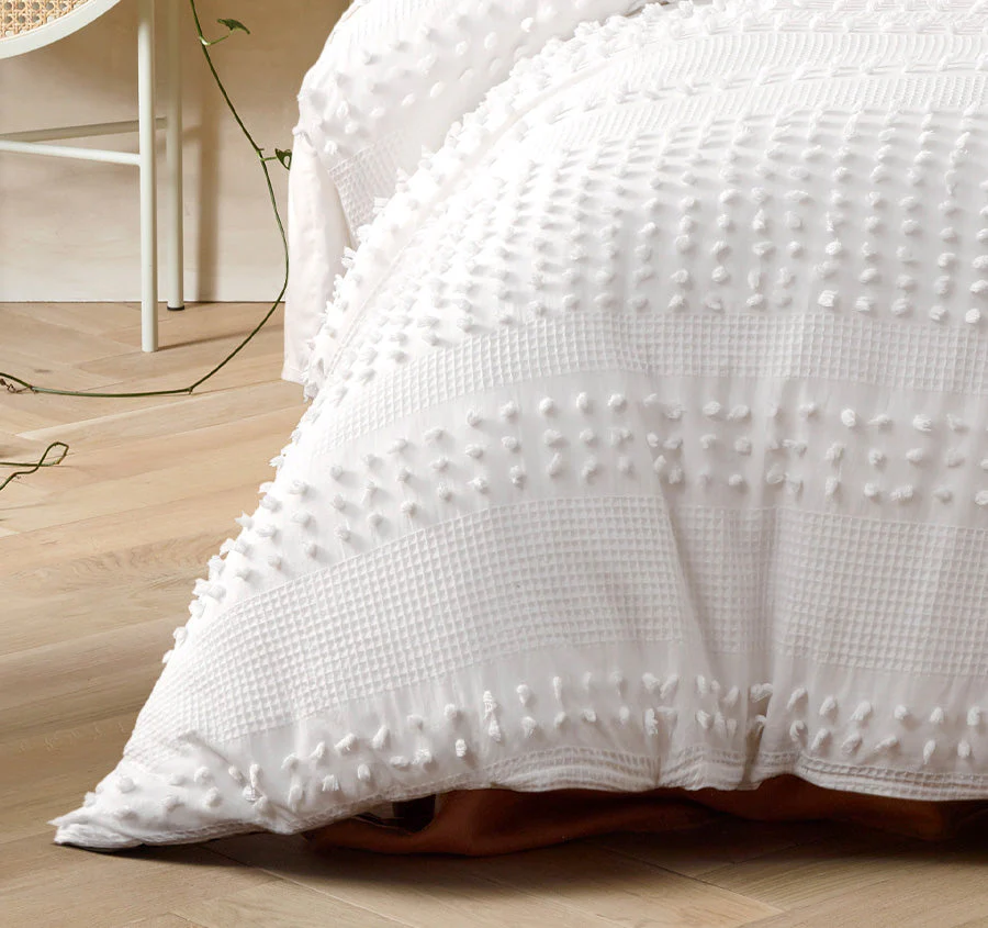 Luca Quilt Cover Set Range White - Image 3