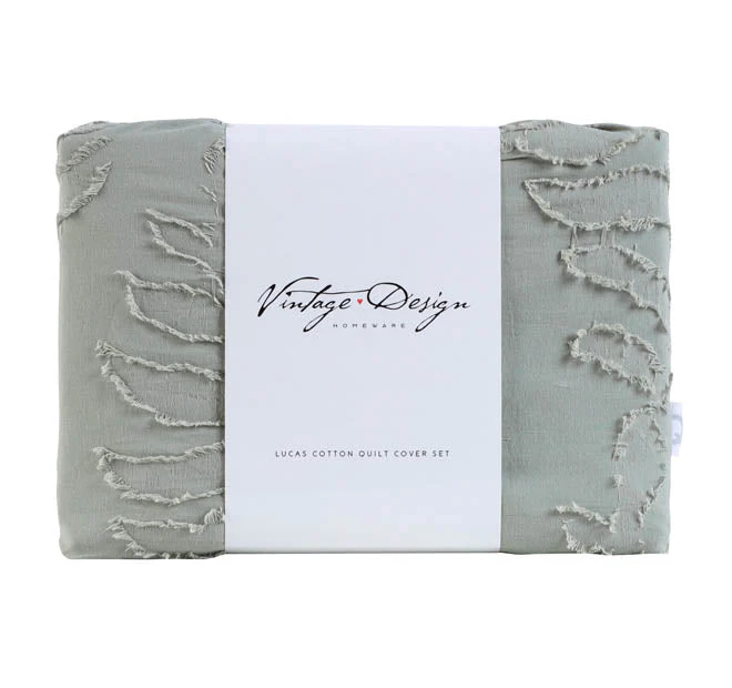 Lucas Quilt Cover Set Range Sage - Image 5