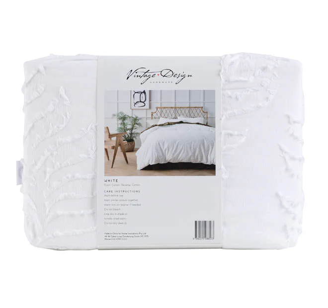 Lucas Quilt Cover Set Range White - Image 5
