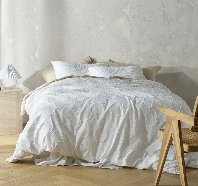 Orion Quilt Cover Set Range White
