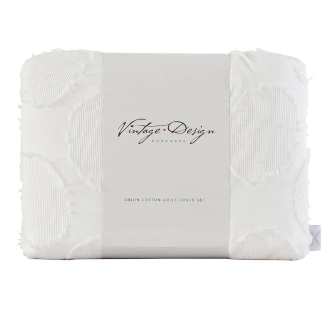 Orion Quilt Cover Set Range White - Image 5