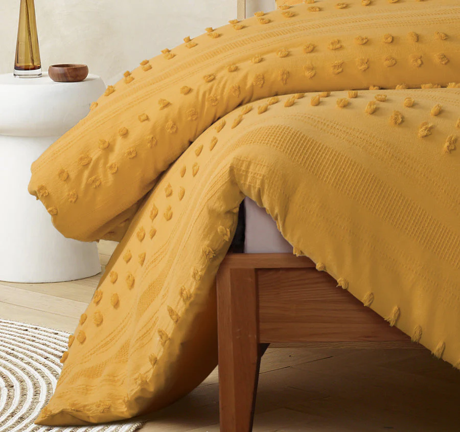 Sans Sovci Quilt Cover Set Range Ochre - Image 3