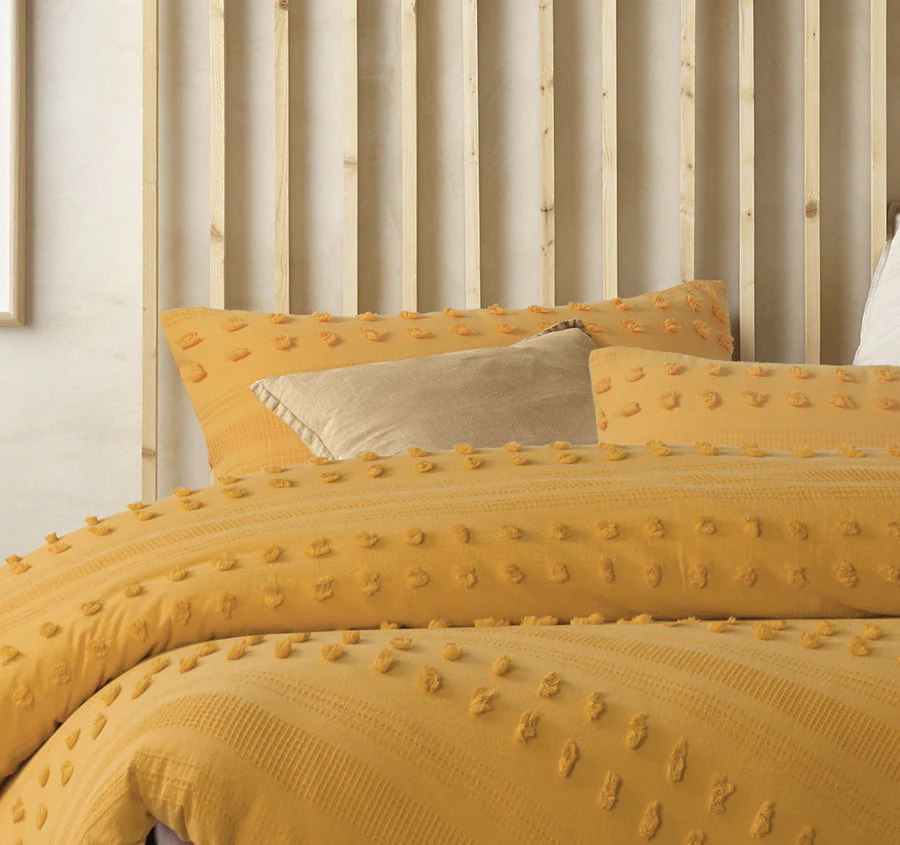 Sans Sovci Quilt Cover Set Range Ochre - Image 4