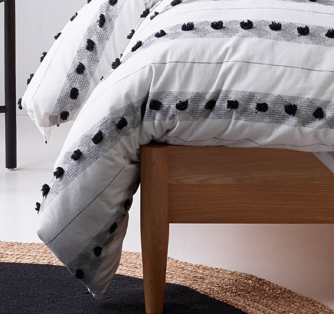Serapian Quilt Cover Set Range Black and White - Image 3