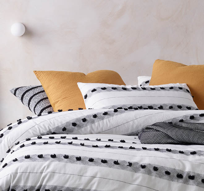 Serapian Quilt Cover Set Range Black and White - Image 4