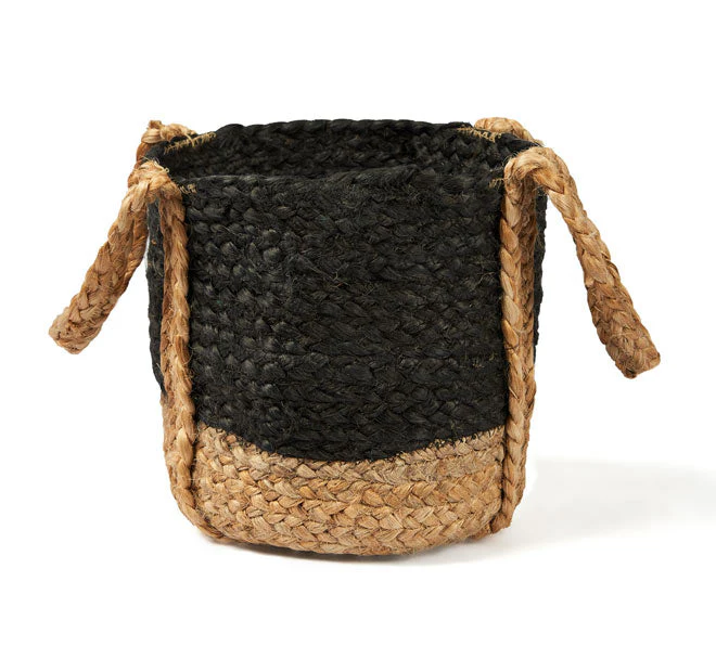 Tava Jute Basket with Handle Range Black - Image 4