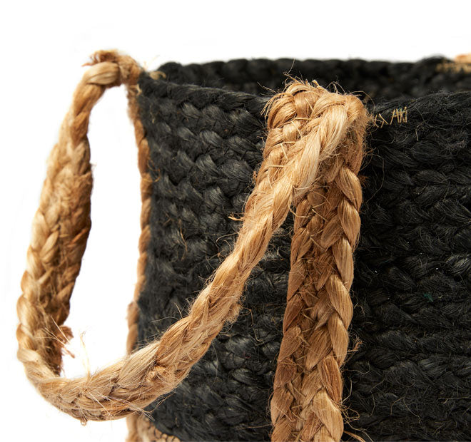 Tava Jute Basket with Handle Range Black - Image 6